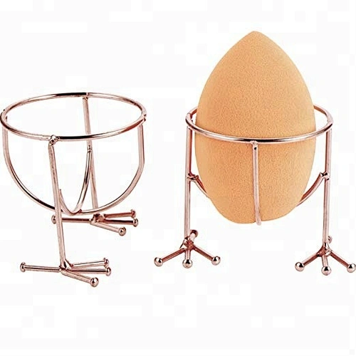 2pc Metal alloy Rose Gold chicken frame makeup blender Sponge drying stand holder