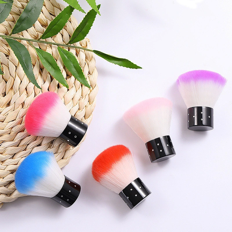 Private Label Portable OEM Pink Acrylic Powder Remover Cleaning Tool Nail Brush Cleaner Nail Dust Brush Mushroom brush