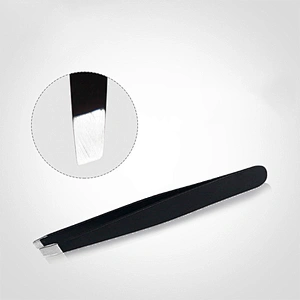 JZG 1pcs Black Wholesale Best Tools Private Label LOGO OEM Custom Professional Eyebrow Tweezers
