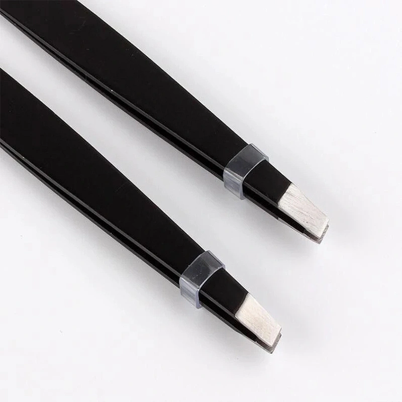 JZG 1pcs Can Make Custom Logo Black Eyelash Tweezers For Lashes Extension, Custom Logo Eyelash Tweezers