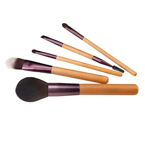 Log color cosmetic brushes 5pcs makeup brushes set