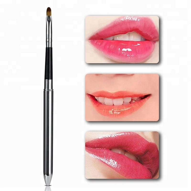 1pc retractable Lip makeup brush Pen Metal Handle Professional Cosmetic Lipstick Lip Gloss Brush Make up Beauty Tool For Women