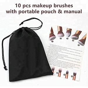 JZG Best seller 10pcs custom logo makeup brushes with nylon hair
