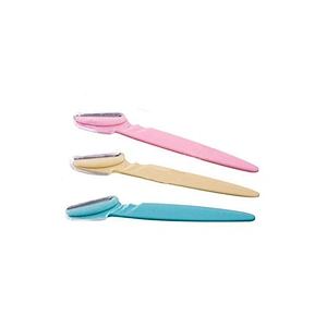 JZG 1pcs Private Label LOGO Wholesale Plastic Eyebrow Hair Remover Pink Eyebrow Shaver Razor