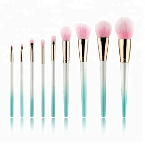 9pcs Pink Hair Wood Handle Makeup Brushes Set Foundation Blending Powder Eye Face Brush Cosmetic Beauty maquillaje