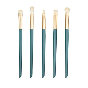 Free Sample Sialia High Quality Private Label 5pcs Nylon Custom Logo Cosmetic Tools Makeup Brush Eye Brush Set with PU Bag