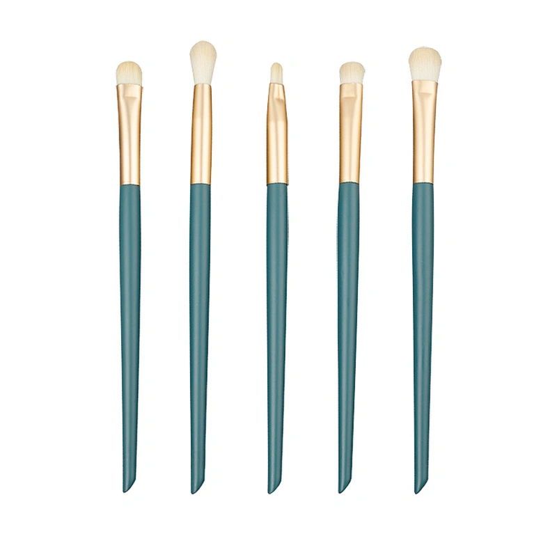 Free Sample Sialia High Quality Private Label 5pcs Nylon Custom Logo Cosmetic Tools Makeup Brush Eye Brush Set with PU Bag