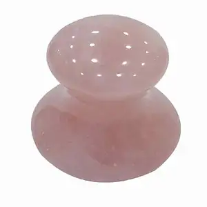 Natural Rose Quartz Face Massage Roller Jade Stones Chakra Healing Stone Mushroom Shape Guasha Stone For Eye Face Neck