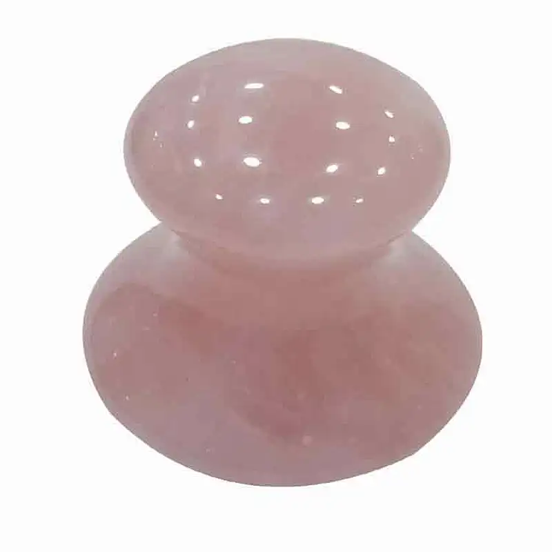 Natural Rose Quartz Face Massage Roller Jade Stones Chakra Healing Stone Mushroom Shape Guasha Stone For Eye Face Neck