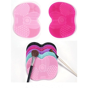 JZG 1PCS Best Seller Wholesale  Logo Soft Removal Cosmetic Brush Cleaning Cleaner Apple Shape Makeup Brush Silicone Cleaner