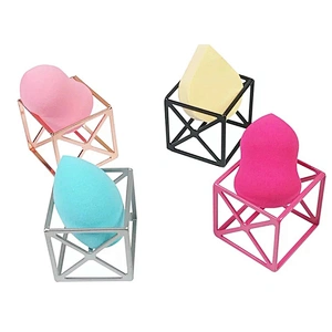 JZG 1pcs Free Sample Best Selling Gold Makeup Puff Holder Beauty Sponge Rack Drying Stand Holder