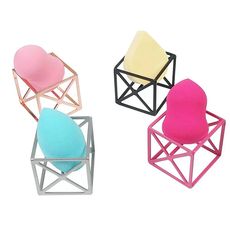 JZG 1pcs Free Sample Best Selling Gold Makeup Puff Holder Beauty Sponge Rack Drying Stand Holder
