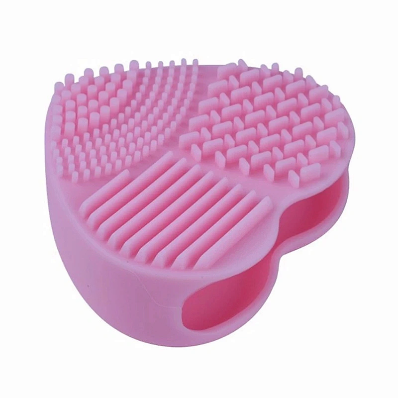 JZG 1pcs High Quality Custom Logo New Design Heart Shape Silicone Cosmetic Makeup Brush Egg Cleaner