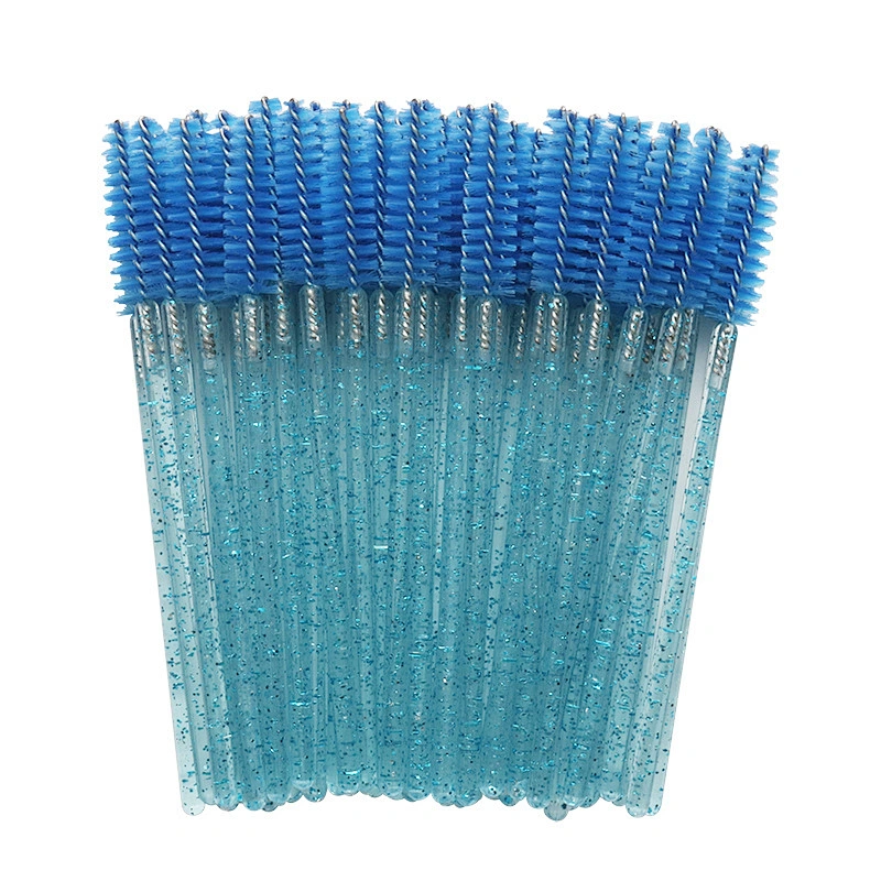 Beautiful High End Disposable Blue Crystal Eyelash Mascara Brushes Wands Crystal
