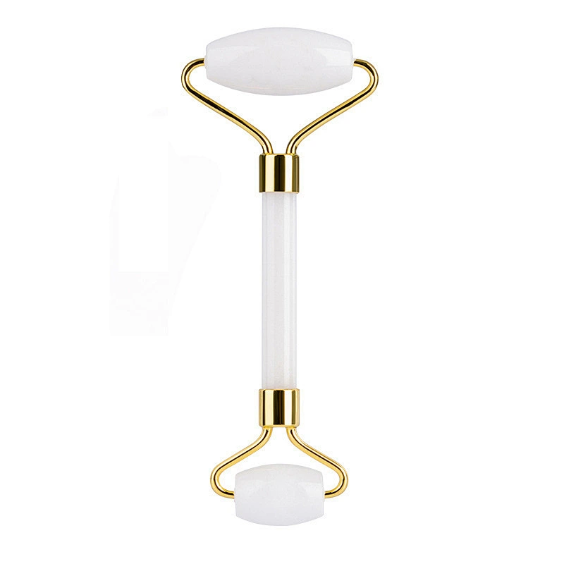 Custom Logo Jade Roller And Gua Sha Tools Set Jade Facial Roller For Face Beauty Boards White Jade Roller