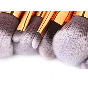 10pcs cosmetic oval high quality marble makeup brushes set