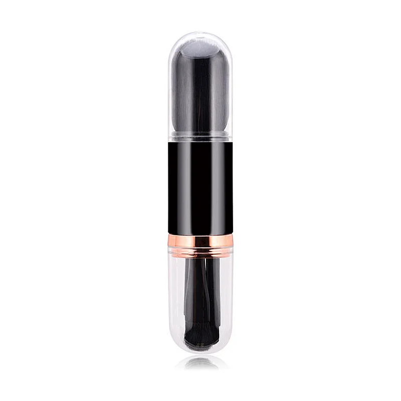 JZG Vegan New Style Double Side Makeup Brushes Retractable 4 in 1 Mini Makeup Brush Set For Travel