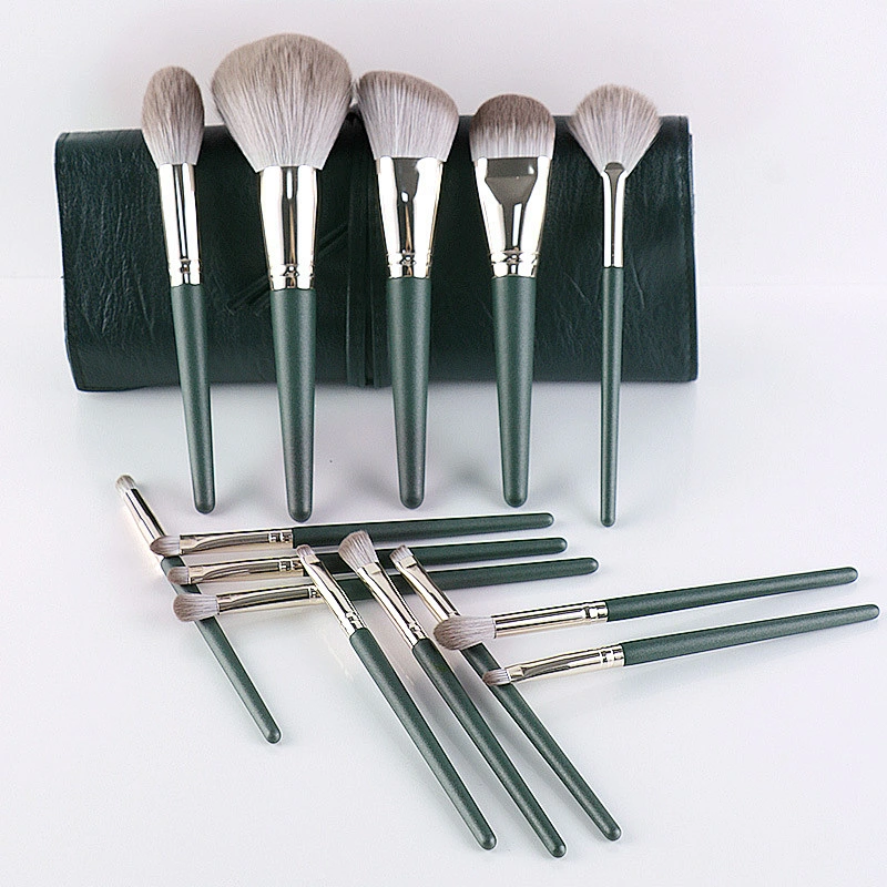 Factory New High quality 14pcs makeup brushes set soft wooden handle beauty tools complete set of makeup brushes for beginners