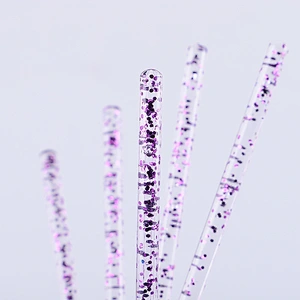 2 colors 5pcs plastic glitter nail brush liners private label acrylic nail brush Nylon hair acrylic nail art pencil brush