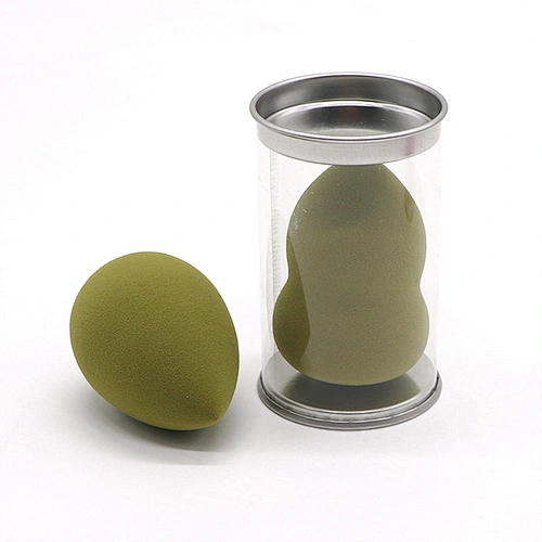 JZG Factory 1pcs Private Label LOGO OEM Travel Carring Case Cylinder Shape Puff Stand Makeup Sponge Holder