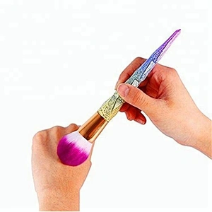 Private Label 10pcs Glitter Diamond Makeup Brush Set With Portable Makeup Bag