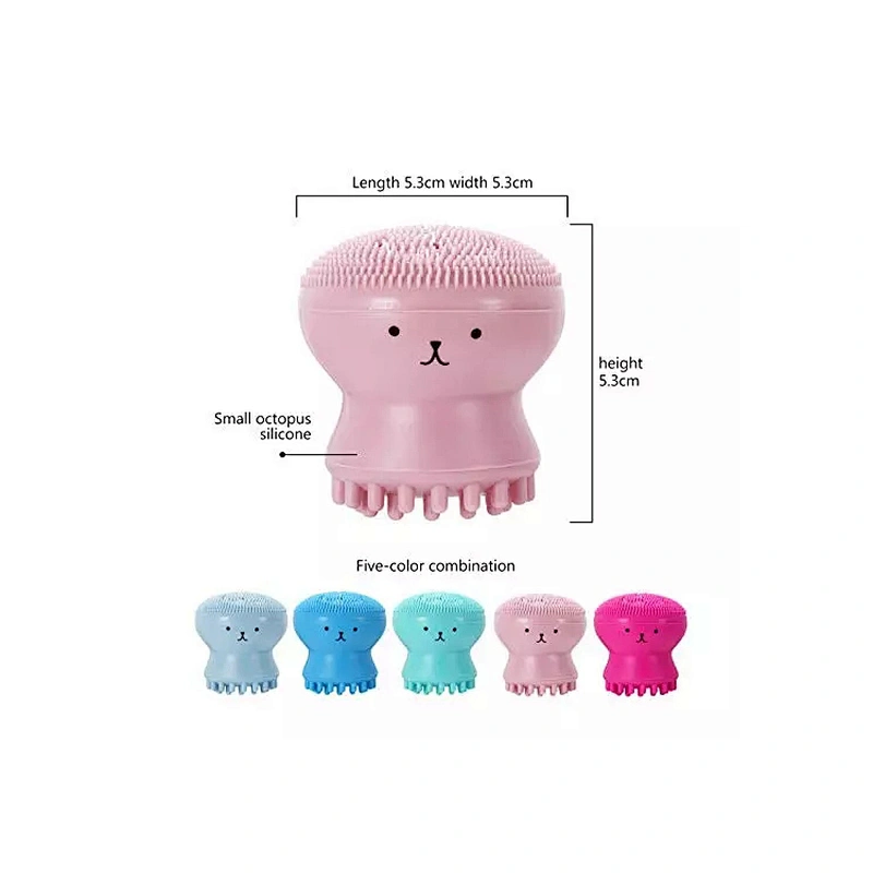 Mini Multi-color Soft Skin Care Multifunction Octopus Shape Silicon Silicone Facial Makeup Brush Cleaner Face Washing Cleaning