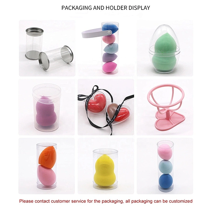 JZG 1pcs Custom Various Shapes and Specifications Tin Box Heart Shape Plastic Puff Stand Packaging Makeup Sponge Holder