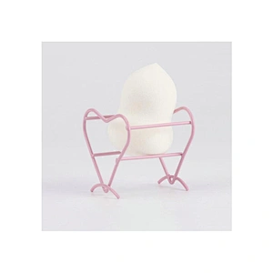 JZG 1pcs Free Sample Hot Unique Design Heart Shape Beauty Accessories Puff Sponge Display Stand Rack Metal Puff Drying Holder