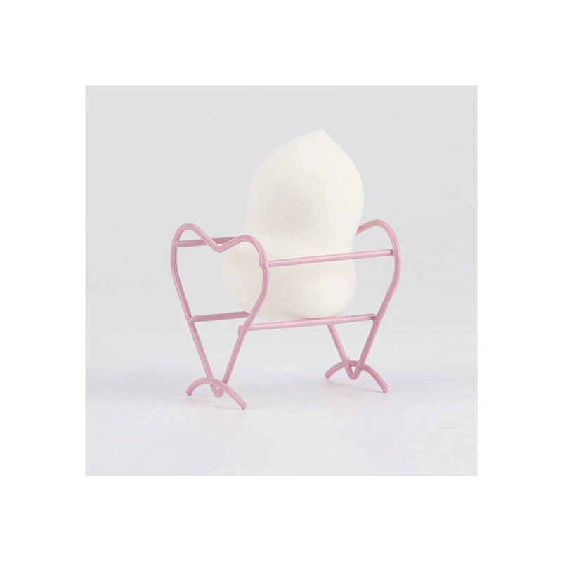 JZG 1pcs Free Sample Hot Unique Design Heart Shape Beauty Accessories Puff Sponge Display Stand Rack Metal Puff Drying Holder