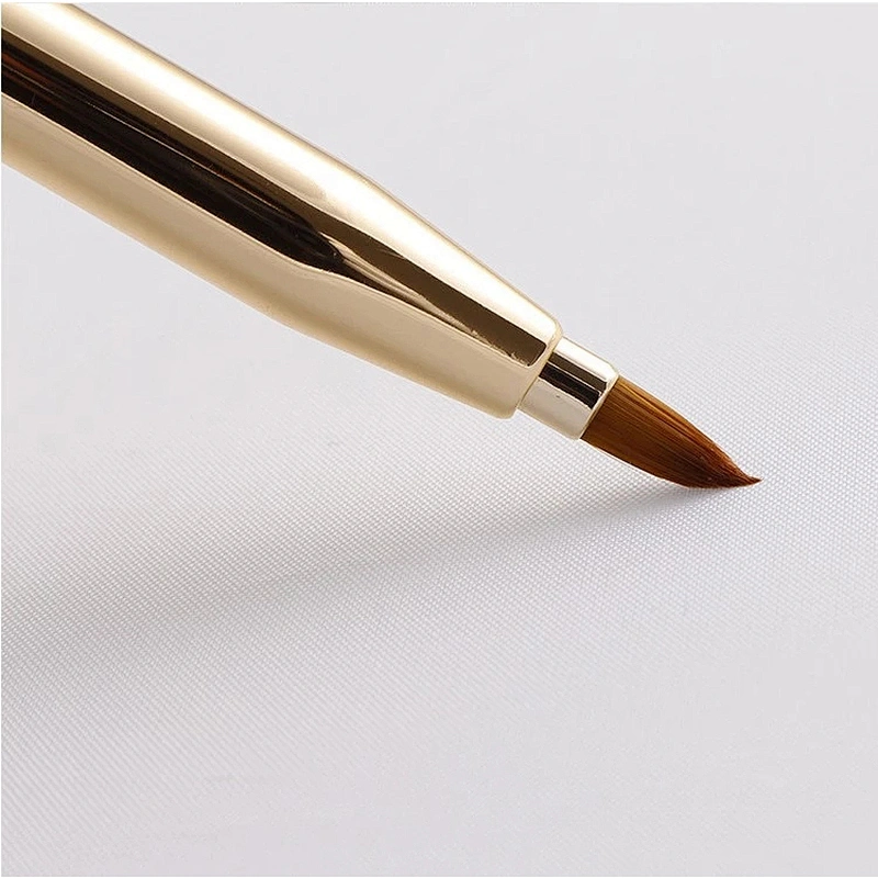 JZG High Quality Factory 1pcs Vegan Portable Retractable Cosmetic Lip Brush Travel Lipstick Gloss Makeup Brush