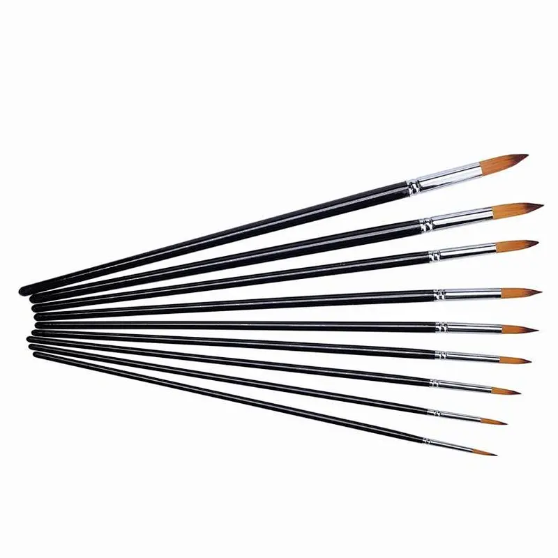 Wholesale cosmetic tools custom logo artist paint wooden nail art brush