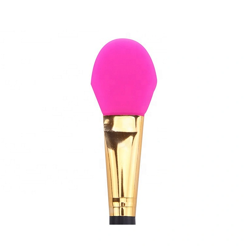 Round Flat Silicone Beauty Care Cream Liquid Cosmetic Blending Makeup Facial Mask Applicator Brush