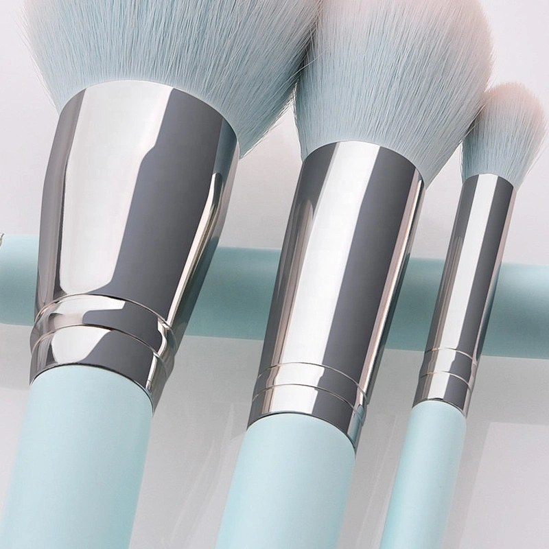 12pcs light blue cosmetic brush sets professional makeup tools