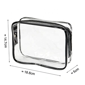 Travel Portable PVC Transparent Waterproof Cosmetic Bag Women Makeup Toiletry Bags