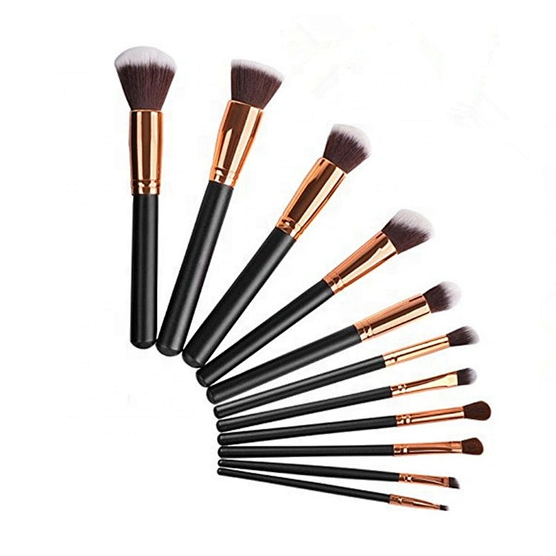 11pcs Private label makeup brush set with makeup bag