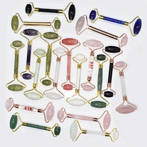 Jade Roller Rose Quartz Amethyst Aventurine Obsidian Jade Rollers With Latest Improvements Noise Free Premium Quality Big Stock