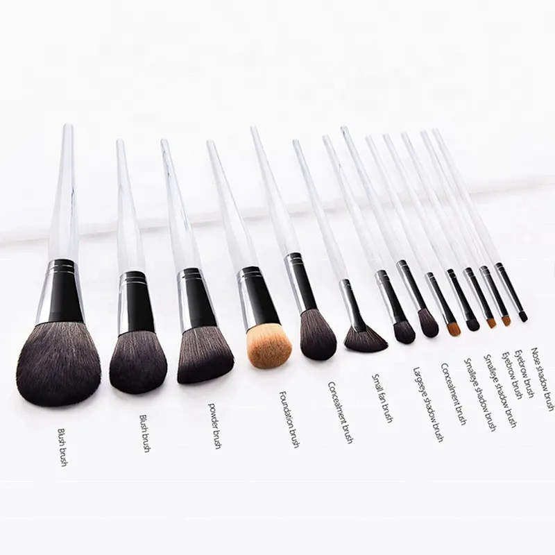 14pcs High Quality Black Natural Synthetic Hair Make Up Brush Tools Kit Professional Makeup Brush Set