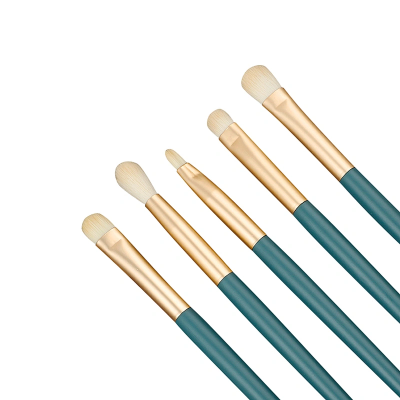 Free Sample Sialia High Quality Private Label 5pcs Nylon Custom Logo Cosmetic Tools Makeup Brush Eye Brush Set with PU Bag