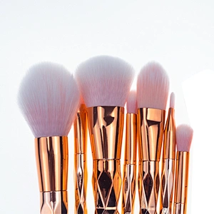 Hot sale 8pcs beauty product cosmetics tools diamond shape professional makeup brush set