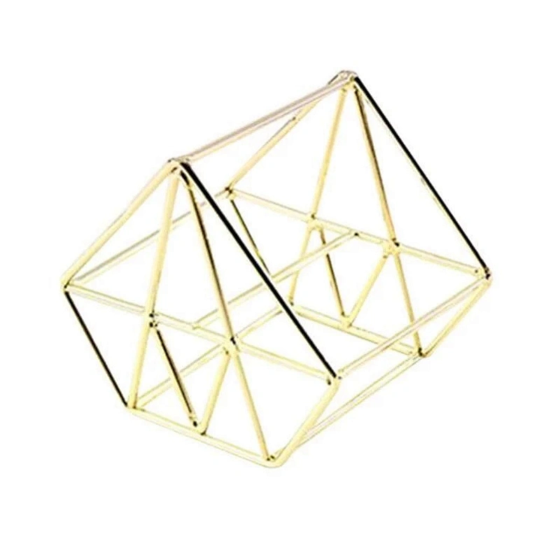 JZG 1pcs Rose Gold Metal Sponge Stand Drying Diamond Shape Rack Makeup Puff Holder