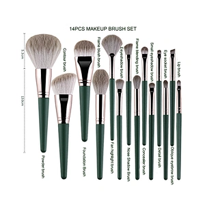 Factory New High quality 14pcs makeup brushes set soft wooden handle beauty tools complete set of makeup brushes for beginners