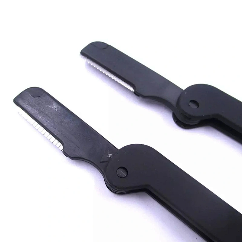 JZG 1pcs Private Label Logo Hot Sale Personal Lady Eyebrow Trimmer Eyebrow Knife With Brow Brush