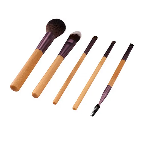 Log color cosmetic brushes 5pcs makeup brushes set