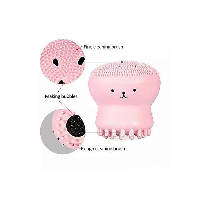 Mini Multi-color Soft Skin Care Multifunction Octopus Shape Silicon Silicone Facial Makeup Brush Cleaner Face Washing Cleaning