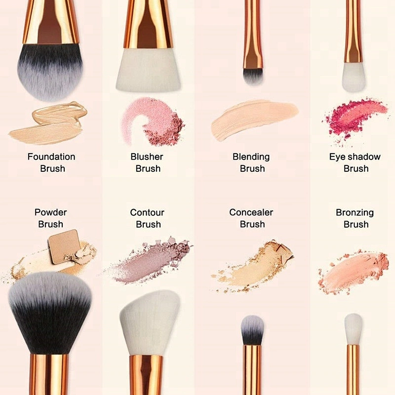 15pcs Pro Makeup Brushes Set Eye shadow Eyeliner Powder Foundation Blush Lip Beauty Make up Brush Tools & Cosmetic Bag
