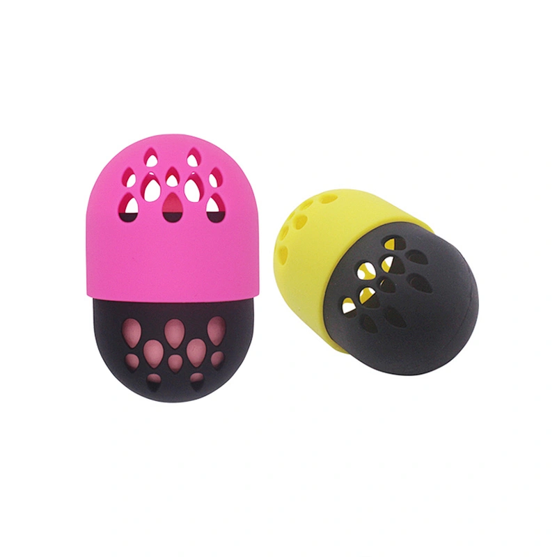 JZG 1pcs New Design Travel Beauty Carring Drying Holder Case Silicone Makeup Sponge Holder With Lid