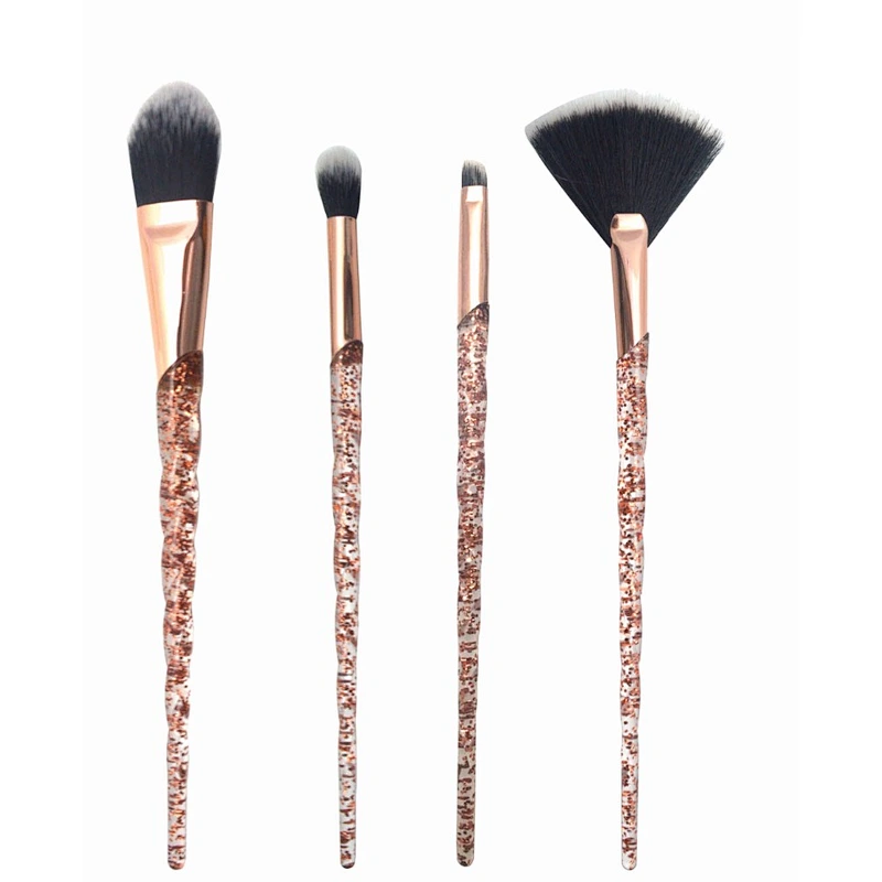 2018 new design professional beauty tools face brush set glitter makeup brush