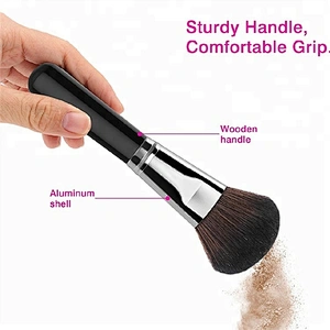 Newest High Quality Synthetic hair Private Label Black Powder Single Brush Cosmetic Contour Makeup Brush