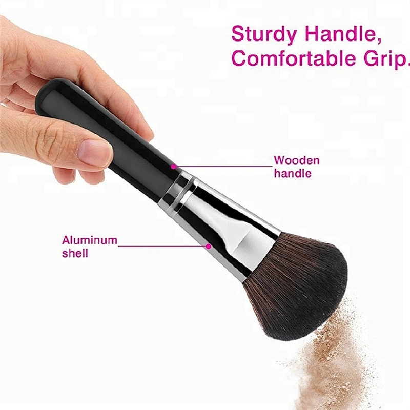 Newest High Quality Synthetic hair Private Label Black Powder Single Brush Cosmetic Contour Makeup Brush