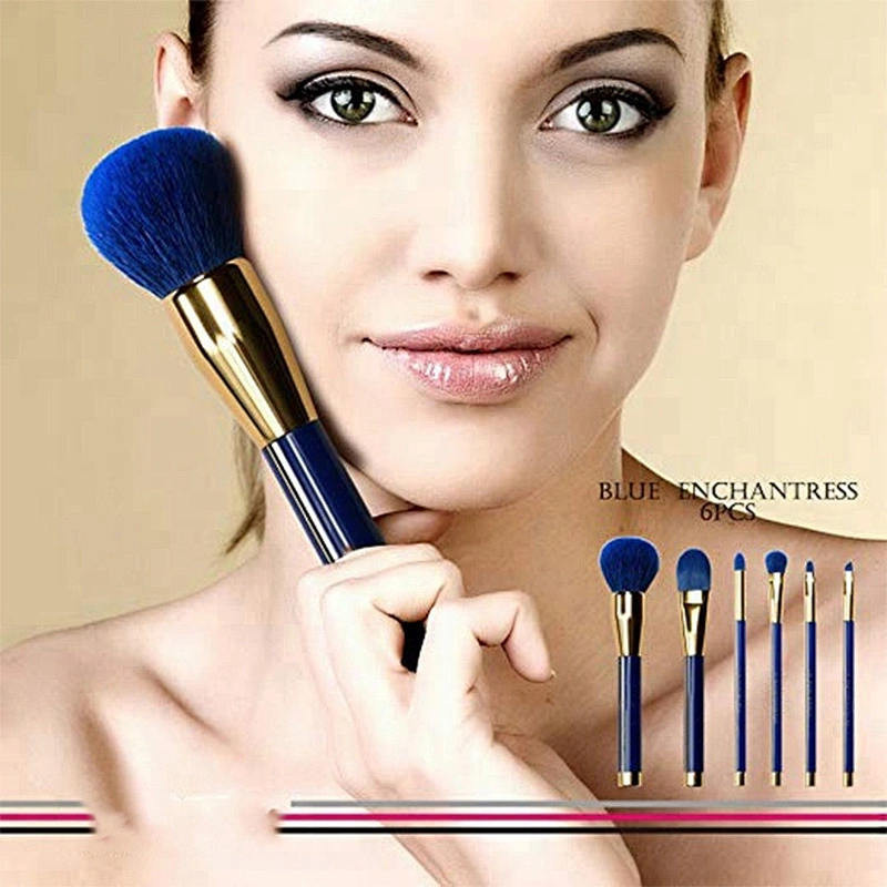 Gradient blue brushes makeup kit best selling gift items 7pcs brush make up set
